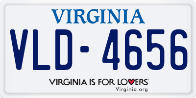 VA license plate VLD4656