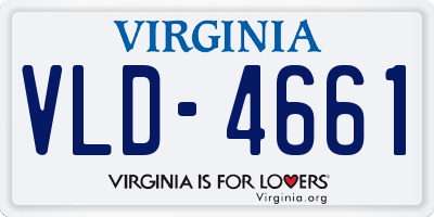 VA license plate VLD4661