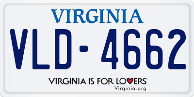 VA license plate VLD4662