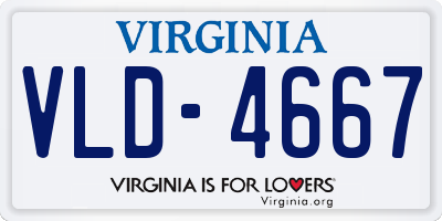 VA license plate VLD4667