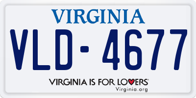 VA license plate VLD4677