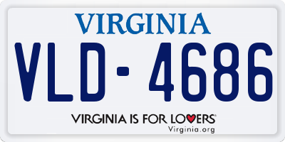 VA license plate VLD4686