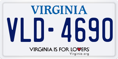 VA license plate VLD4690