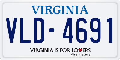 VA license plate VLD4691