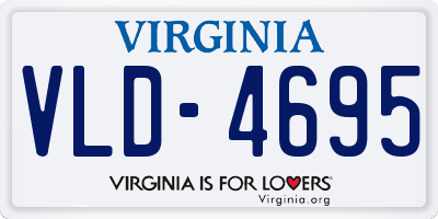 VA license plate VLD4695