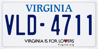 VA license plate VLD4711