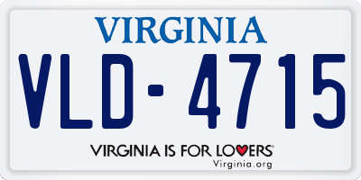 VA license plate VLD4715