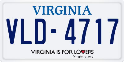 VA license plate VLD4717