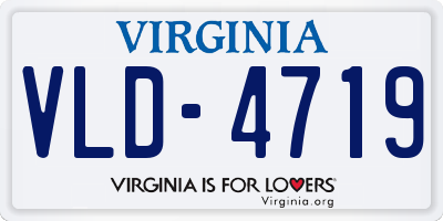 VA license plate VLD4719