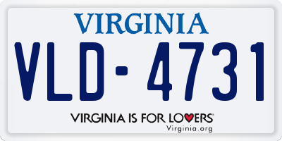 VA license plate VLD4731