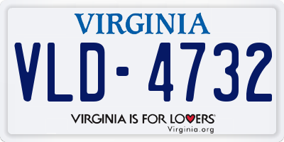 VA license plate VLD4732