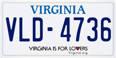 VA license plate VLD4736