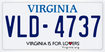 VA license plate VLD4737
