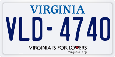 VA license plate VLD4740