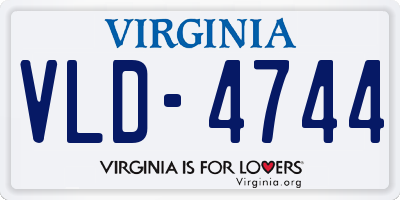 VA license plate VLD4744