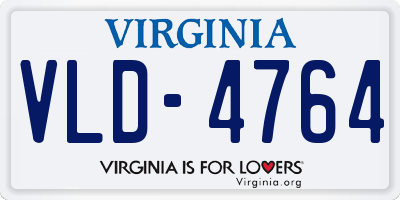 VA license plate VLD4764