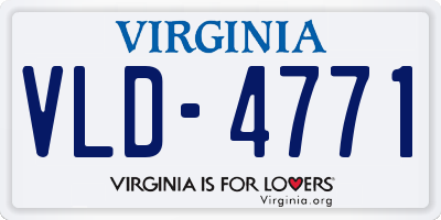 VA license plate VLD4771