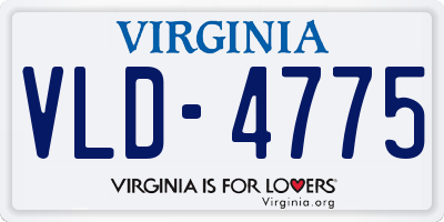 VA license plate VLD4775