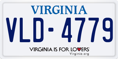 VA license plate VLD4779