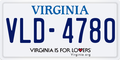 VA license plate VLD4780