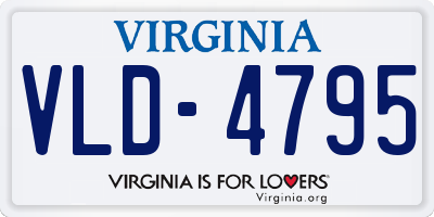 VA license plate VLD4795