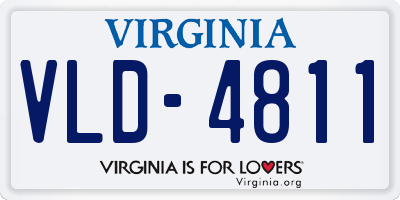 VA license plate VLD4811