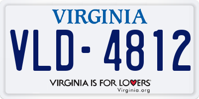 VA license plate VLD4812