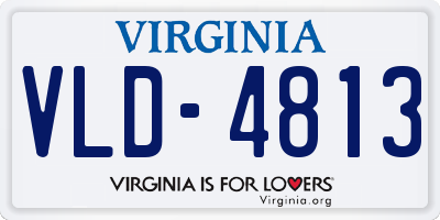 VA license plate VLD4813
