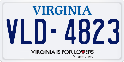 VA license plate VLD4823
