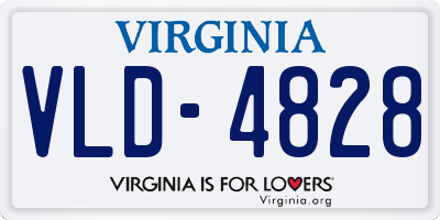 VA license plate VLD4828