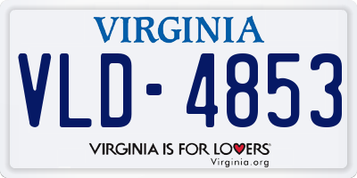 VA license plate VLD4853