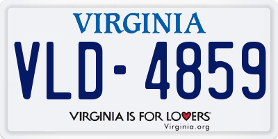 VA license plate VLD4859