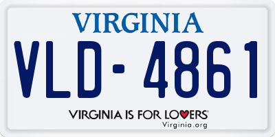 VA license plate VLD4861
