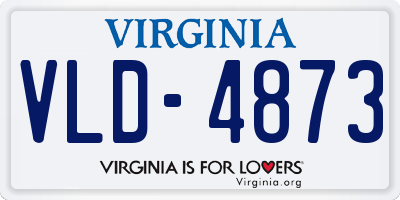 VA license plate VLD4873