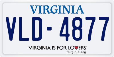 VA license plate VLD4877