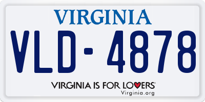 VA license plate VLD4878