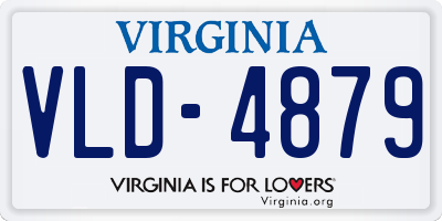 VA license plate VLD4879