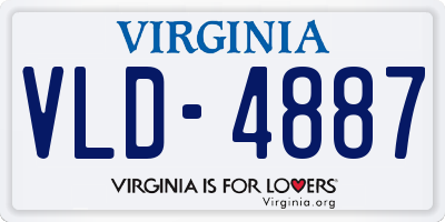 VA license plate VLD4887