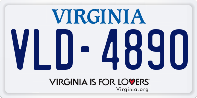 VA license plate VLD4890