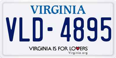 VA license plate VLD4895
