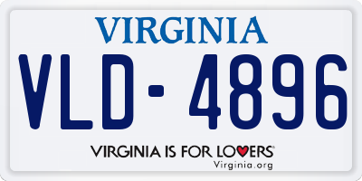 VA license plate VLD4896