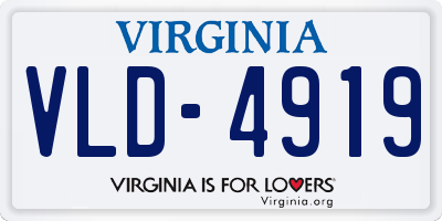 VA license plate VLD4919