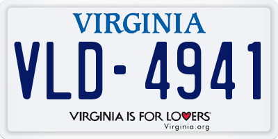 VA license plate VLD4941