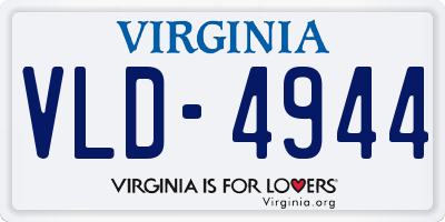 VA license plate VLD4944