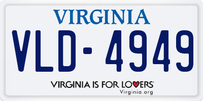 VA license plate VLD4949