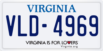 VA license plate VLD4969