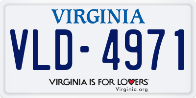 VA license plate VLD4971