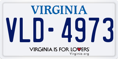 VA license plate VLD4973