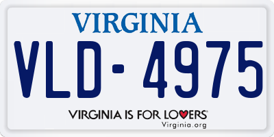VA license plate VLD4975