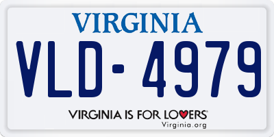 VA license plate VLD4979